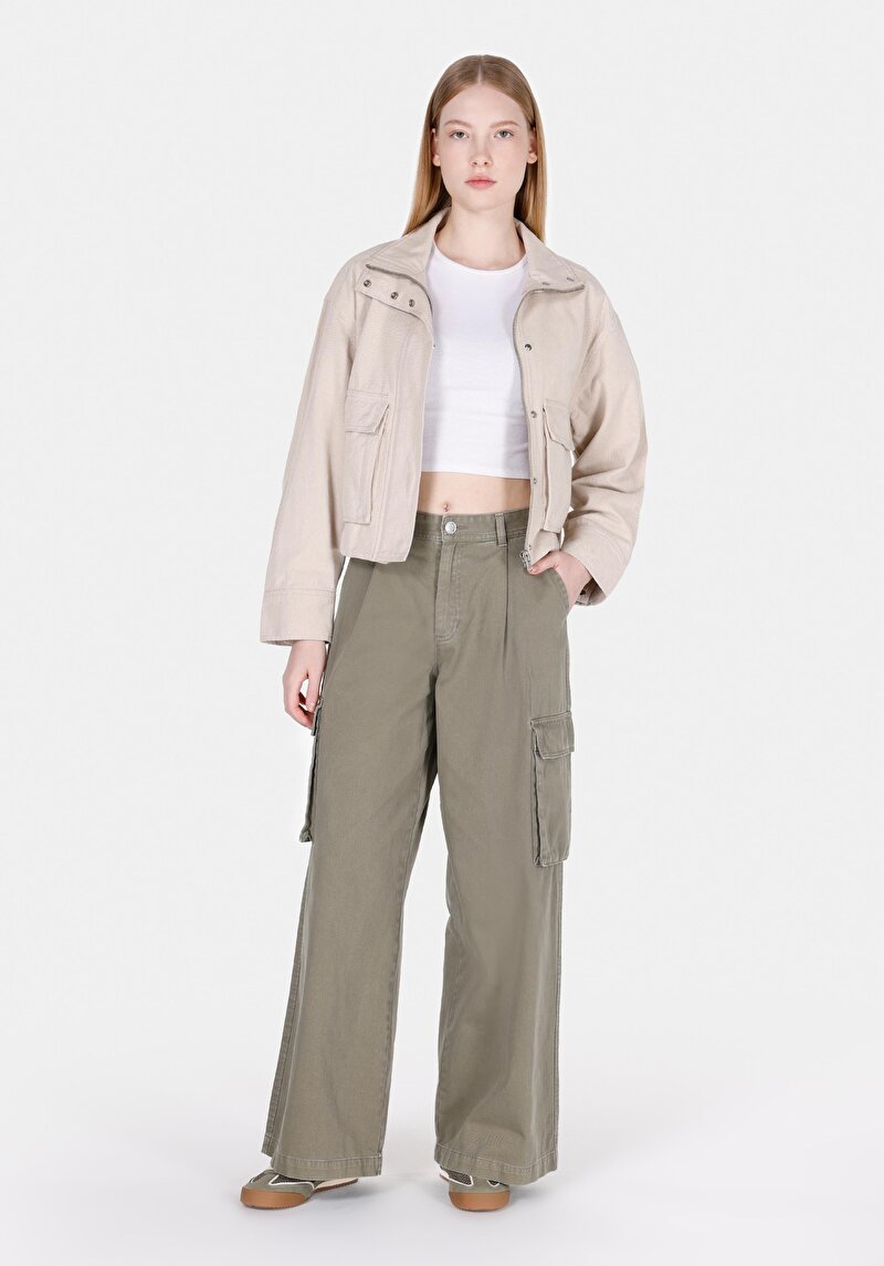 Afișați detalii pentru Pantaloni De Dama Kaki Regular Fit  Cl1072481