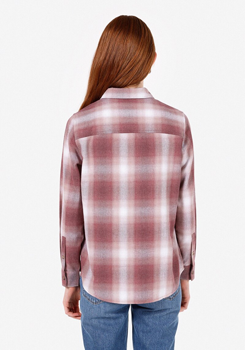 Imagine a Camasa Cu Maneca Lunga De Dama Roz Regular Fit Cl1072494