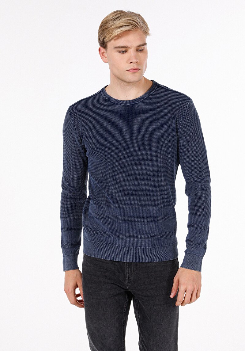 Imagine a Pulover De Barbati Albastru Regular Fit  Cl1072501