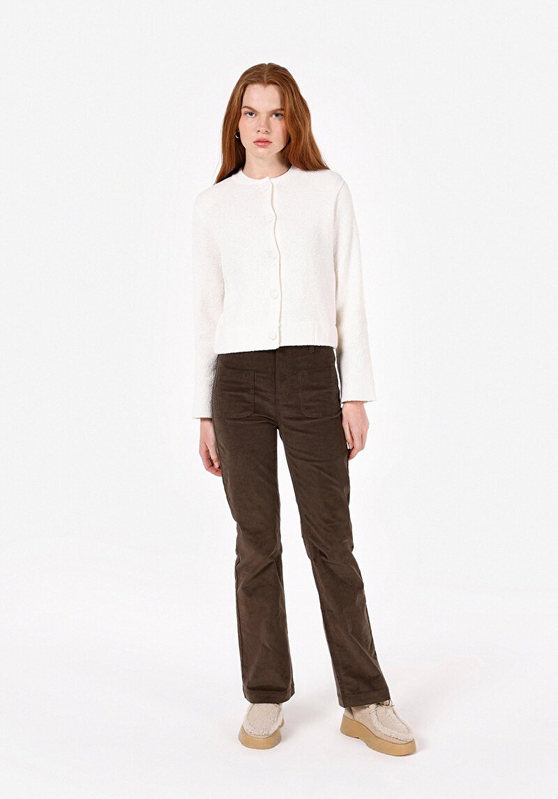 Afișați detalii pentru Cardigan De Dama Ecru Regular Fit  Cl1072506