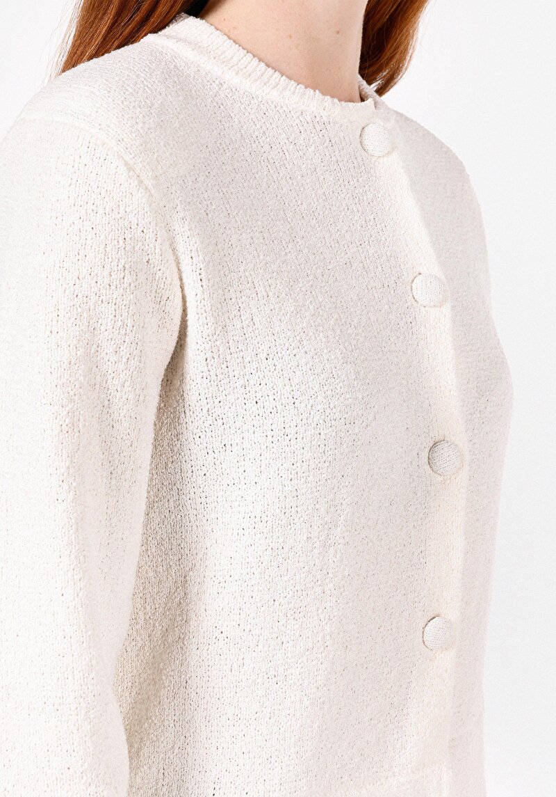 Imagine a Cardigan De Dama Ecru Regular Fit Cl1072506