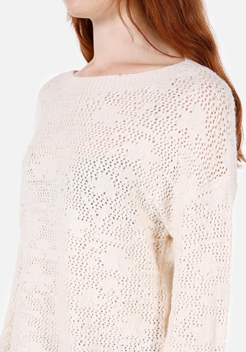 Afișați detalii pentru Pulover De Dama Ecru Regular Fit  Cl1072516