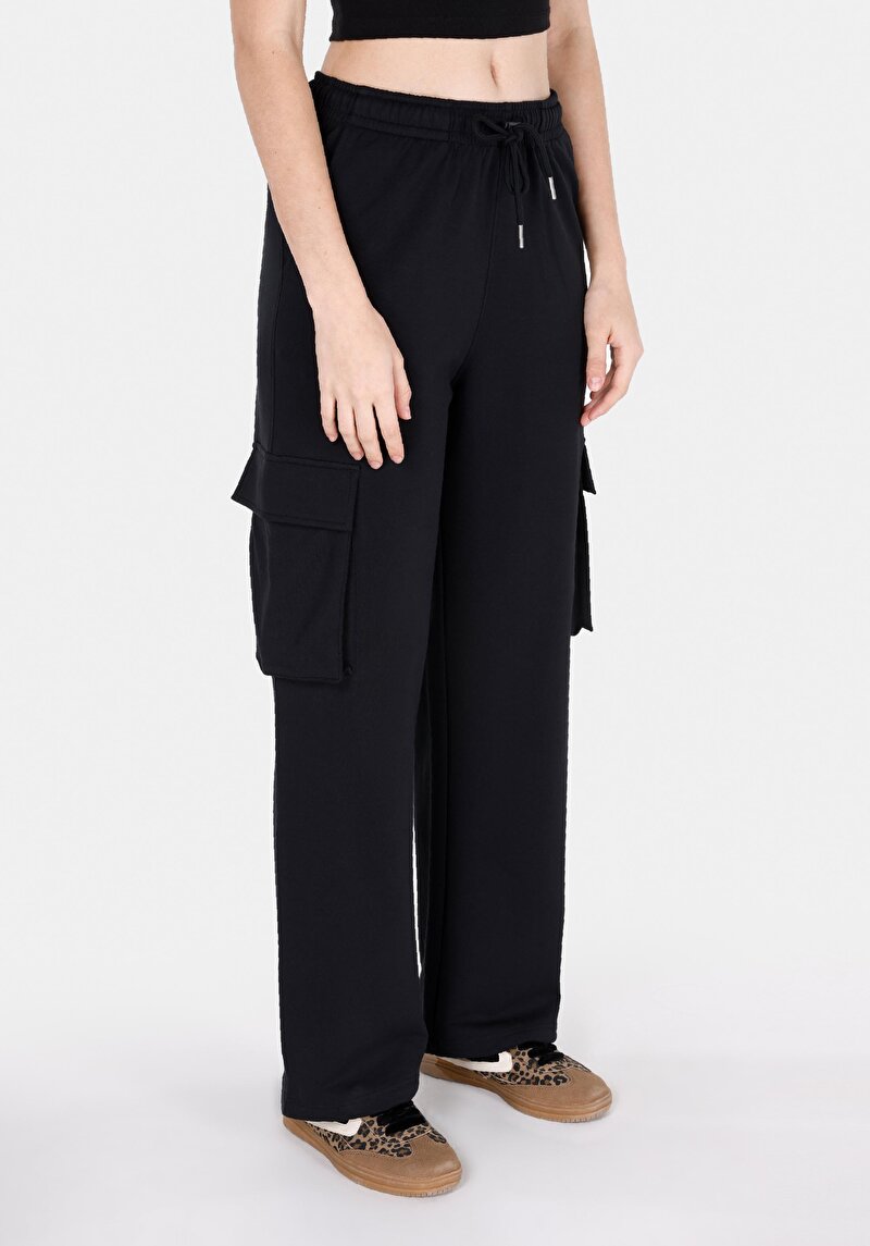 Afișați detalii pentru Pantaloni De Trening De Dama Negru Regular Fit  Cl1072561