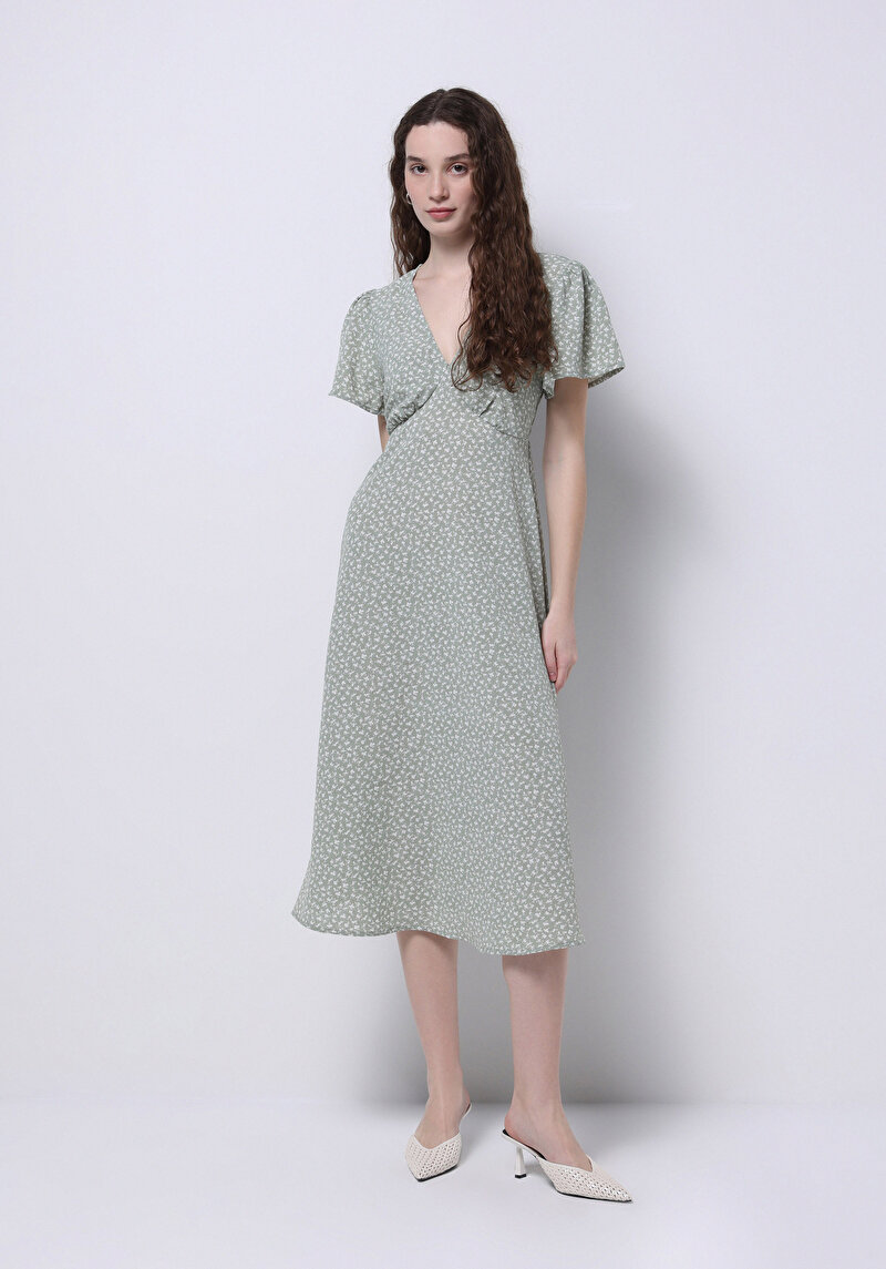 Imagine a Rochie Verde Pentru Femei Regular Fit