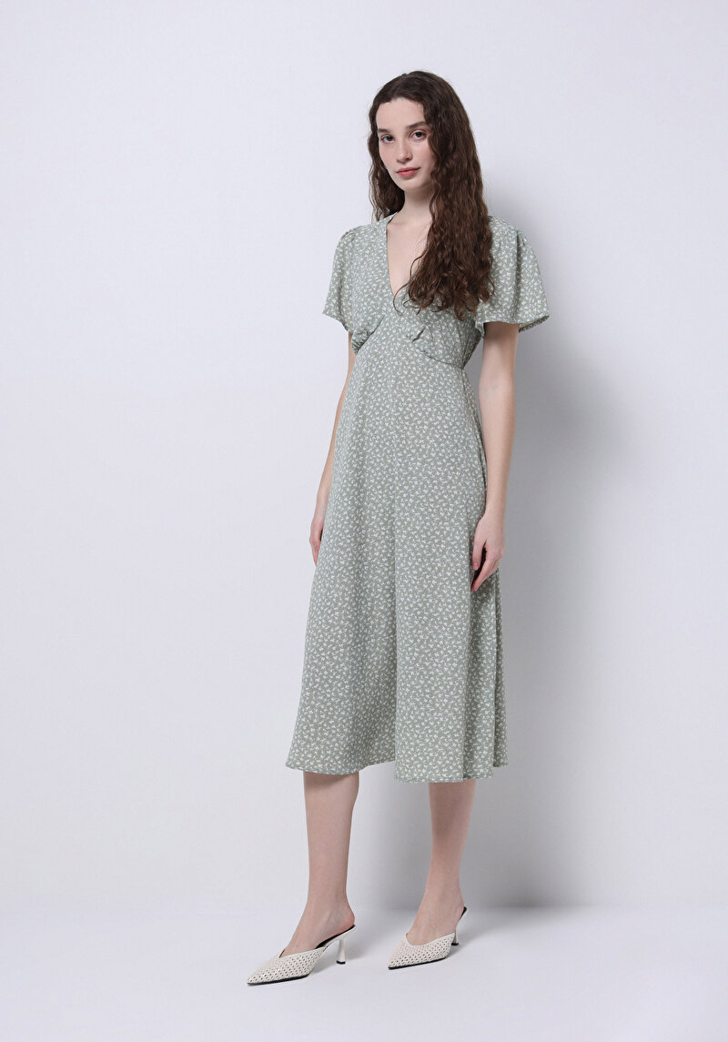 Imagine a Rochie Verde Pentru Femei Regular Fit