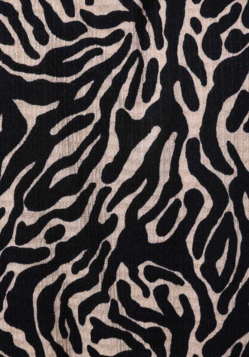 Imagine a Rochie Neagră Fără Mâneci Pentru Femei Cu İmprimeu Regular Fit