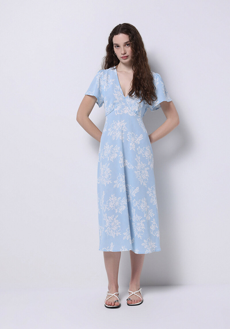 Imagine a Rochie Albastră Pentru Femei Regular Fit