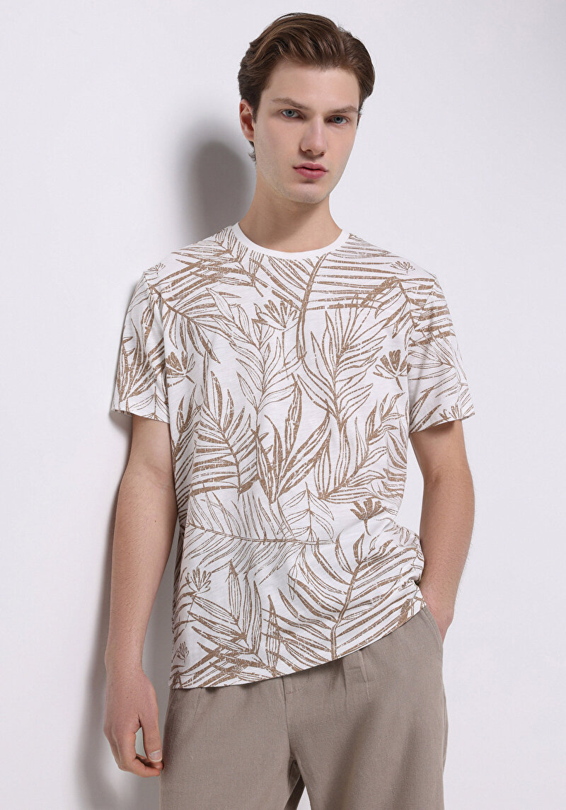 Imagine a Tricou Cu Maneca Scurta De Barbati Alb Regular Fit  Cl1067739