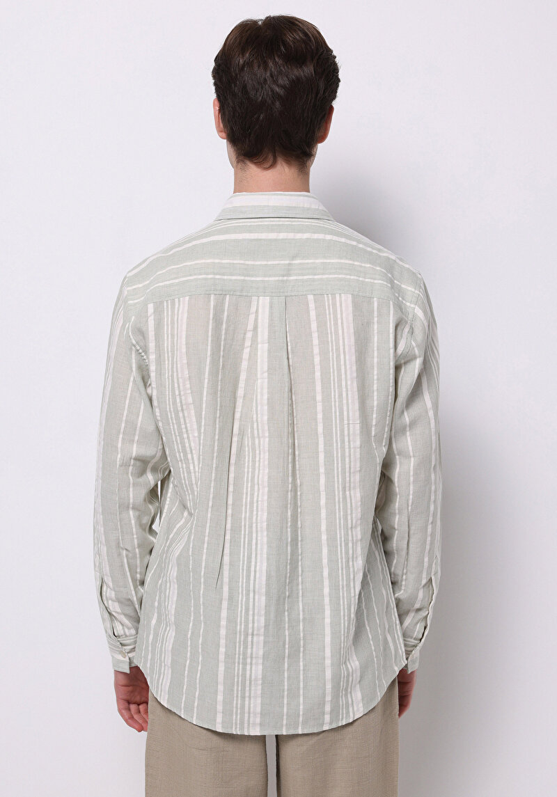 Afișați detalii pentru Camasa Cu Maneca Lunga De Barbati Verde Regular Fit  Cl1074496