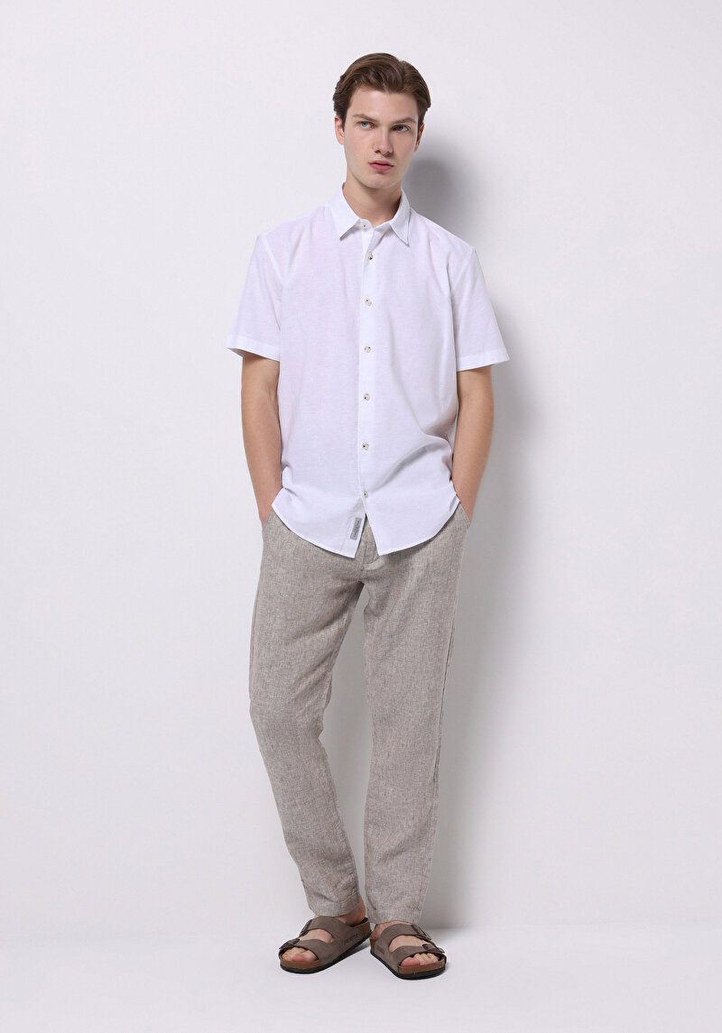 Imagine a Pantaloni De Barbati Maro Regular Fit Cl1074563