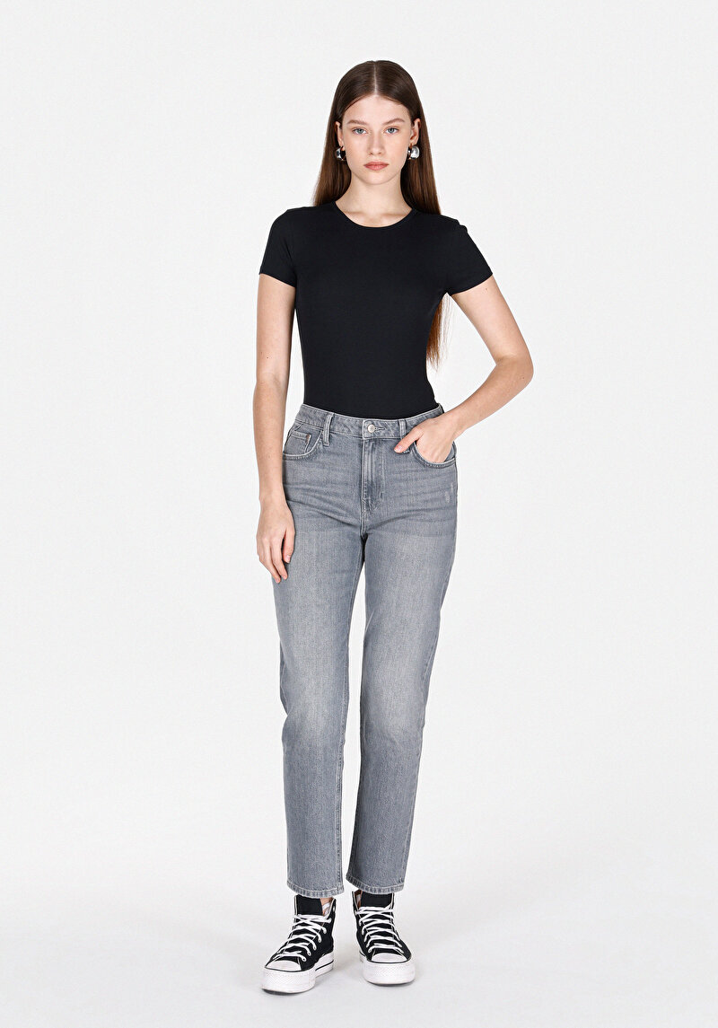 Imagine a Pantaloni De Dama Gri Boyfriend Fit 893 Julia Cl1073875