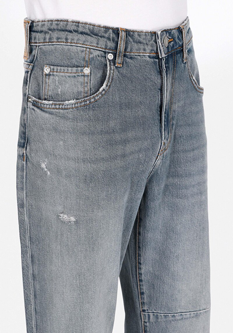 Afișați detalii pentru Pantaloni De Barbati Verde Baggy Fit  Cl1074870