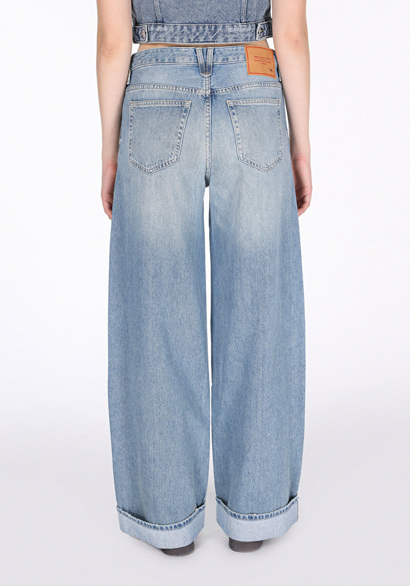 Afișați detalii pentru Pantaloni De Dama Albastru Loose Fit  Cl1075840