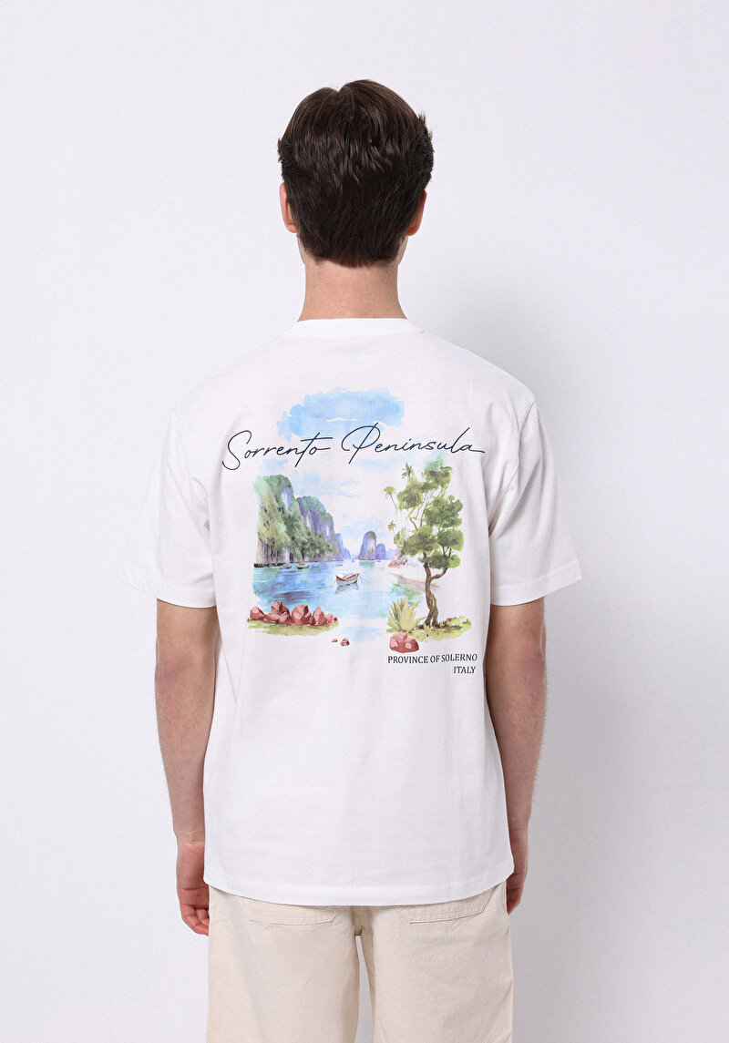 Imagine a Tricou Cu Maneca Scurta De Barbati Alb Comfort Fit Cl1074156