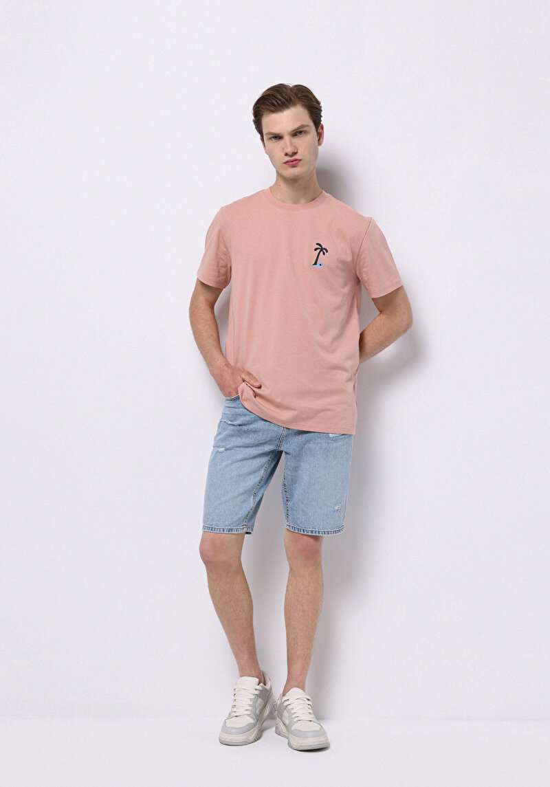 Imagine a Tricou Cu Maneca Scurta De Barbati Somon Regular Fit Cl1074701