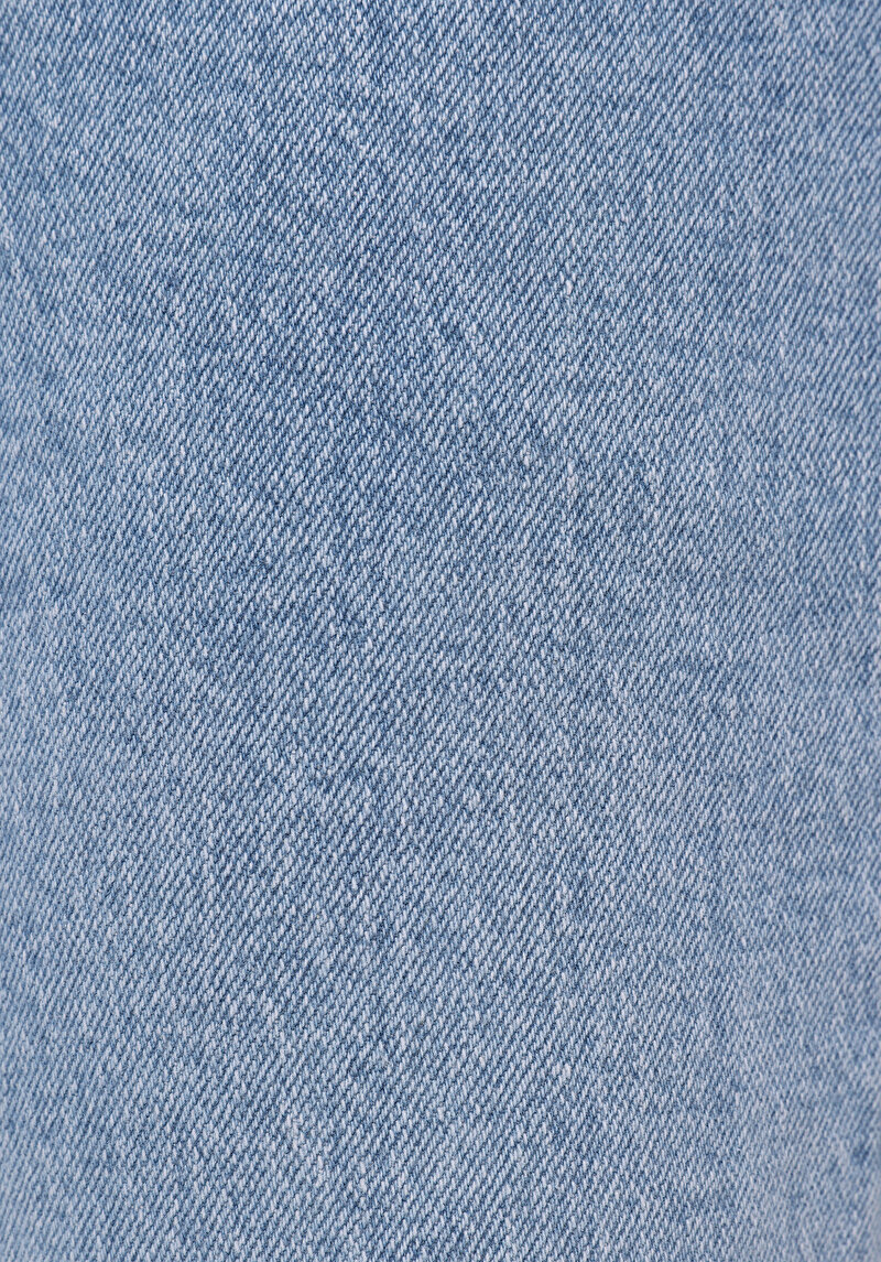 Afișați detalii pentru Regular Fit Talie Medie Picior Larg Blugi İndigo Pentru Femei