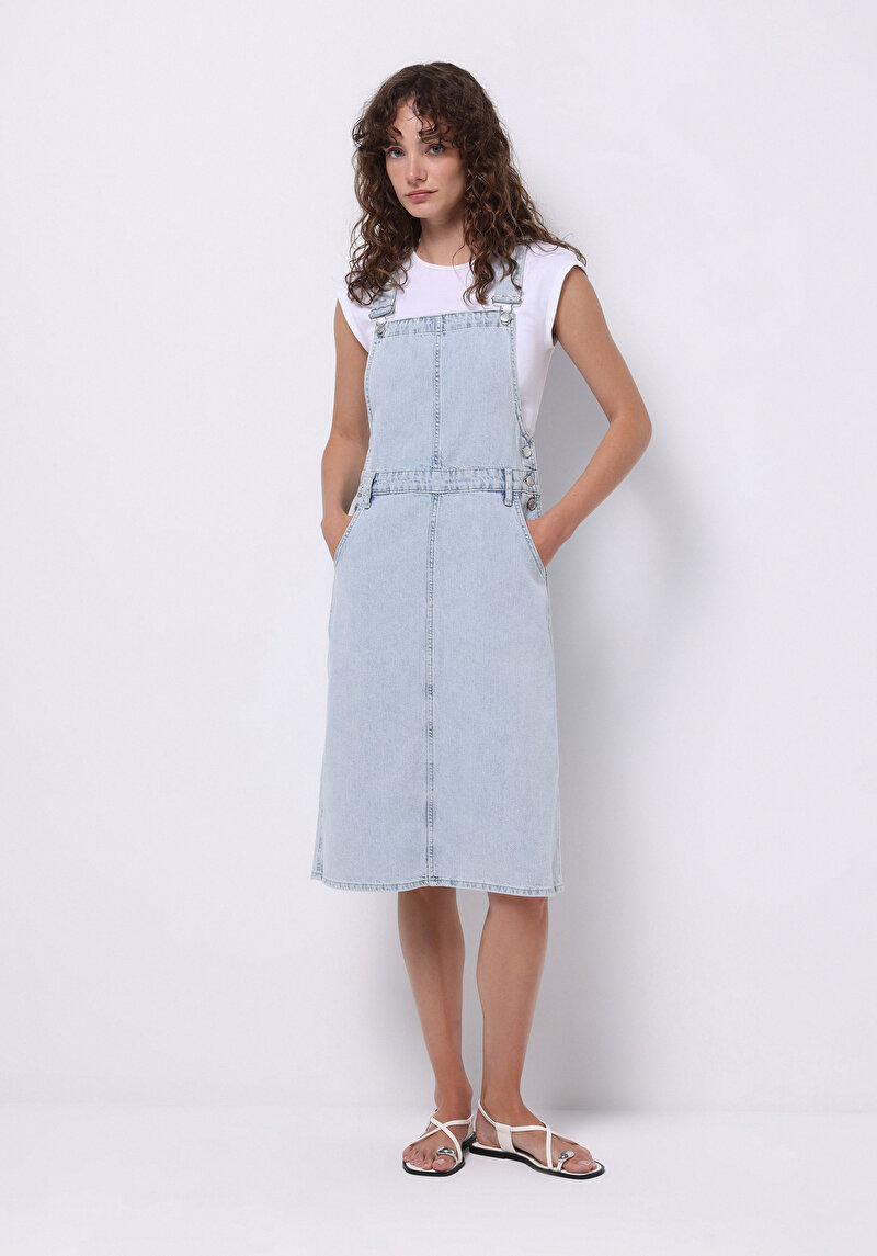 Imagine a Rochie Fără Mâneci Albastră Pentru Femei Regular Fit