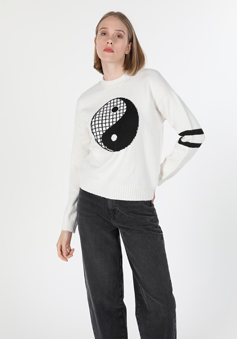 Imagine a Pulover De Dama Alb   Cl1059728