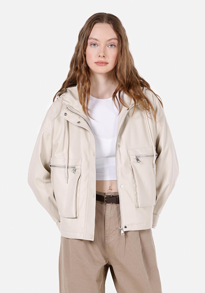 Imagine a Jacheta De Dama Ecru Regular Fit  Cl1072616