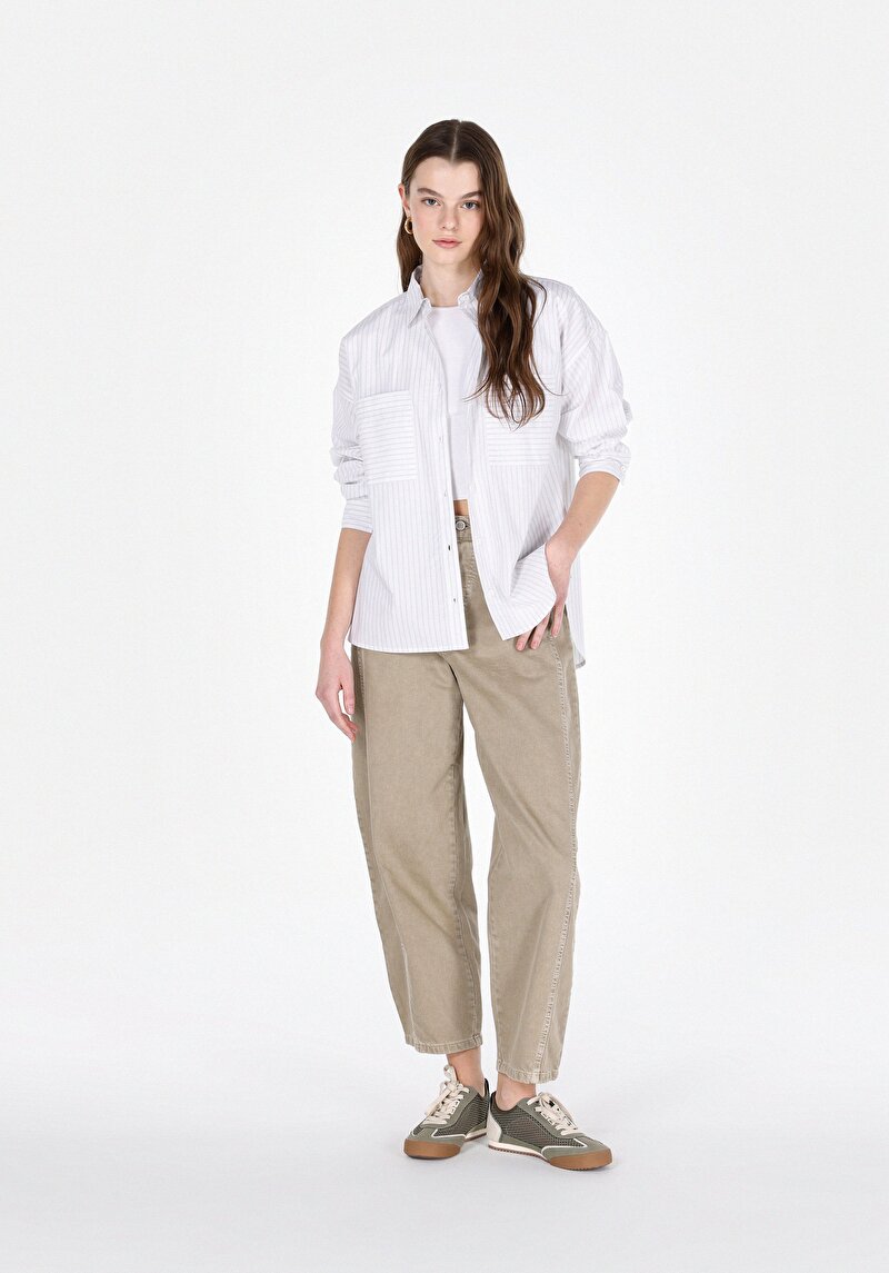 Imagine a Camasa Cu Maneca Lunga De Dama Alb Regular Fit Cl1073325