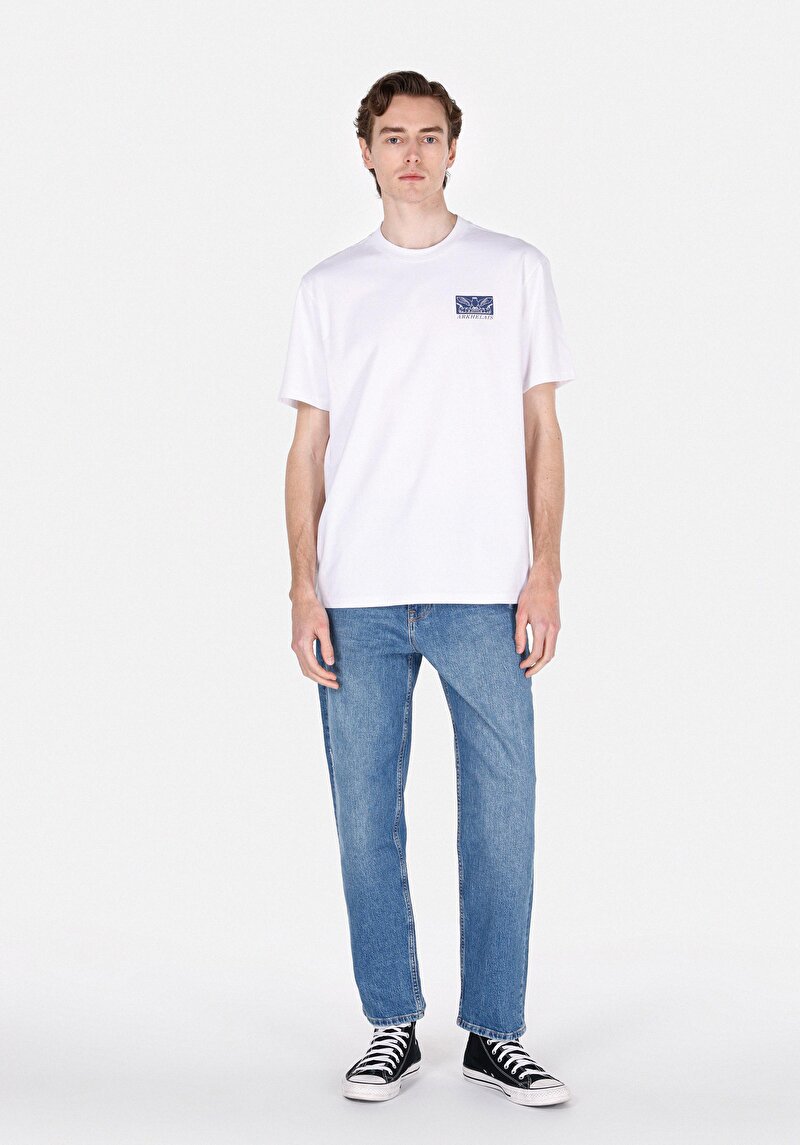 Imagine a Pantaloni De Barbati Albastru Loose Straight Fit  Cl1073398