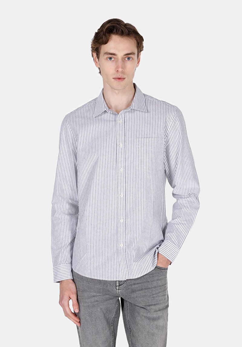 Imagine a Camasa Cu Maneca Lunga De Barbati  Slim Fit  Cl1074004