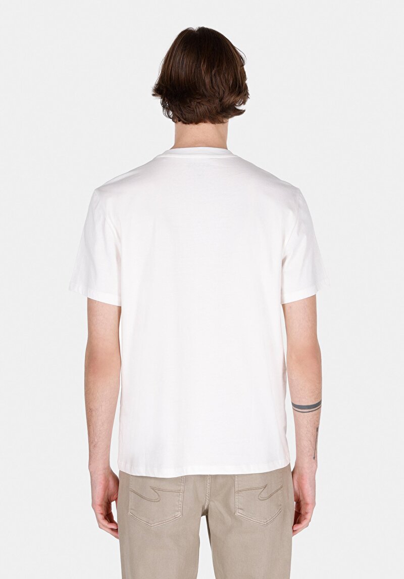 Afișați detalii pentru Tricou Cu Maneca Scurta De Barbati Alb Comfort Fit  Cl1074048