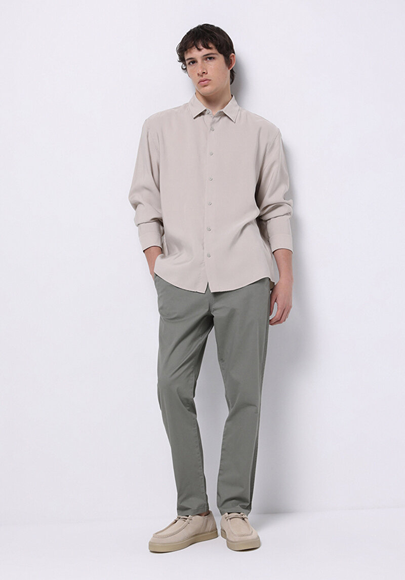 Imagine a Camasa Cu Maneca Lunga De Barbati Bej Comfort Fit Cl1074507