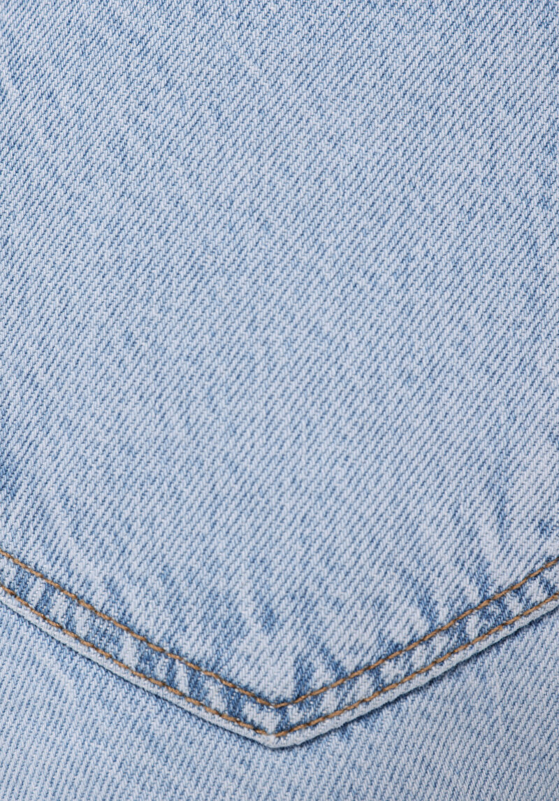 Afișați detalii pentru Mom Fit Rose Waist Straight Pantaloni Scurți De Jean İndigo Pentru Femei