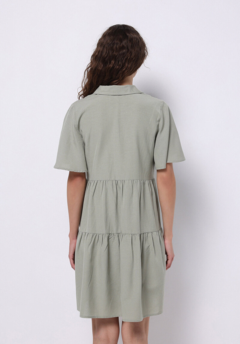 Imagine a Rochie Verde Pentru Femei Regular Fit