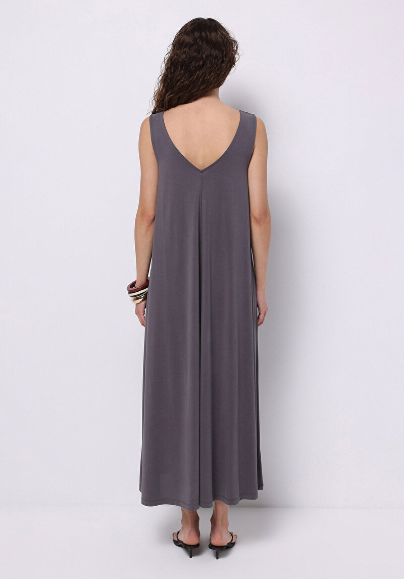 Imagine a Rochie Cu Bretele Antracit Pentru Femei Comfort Fit