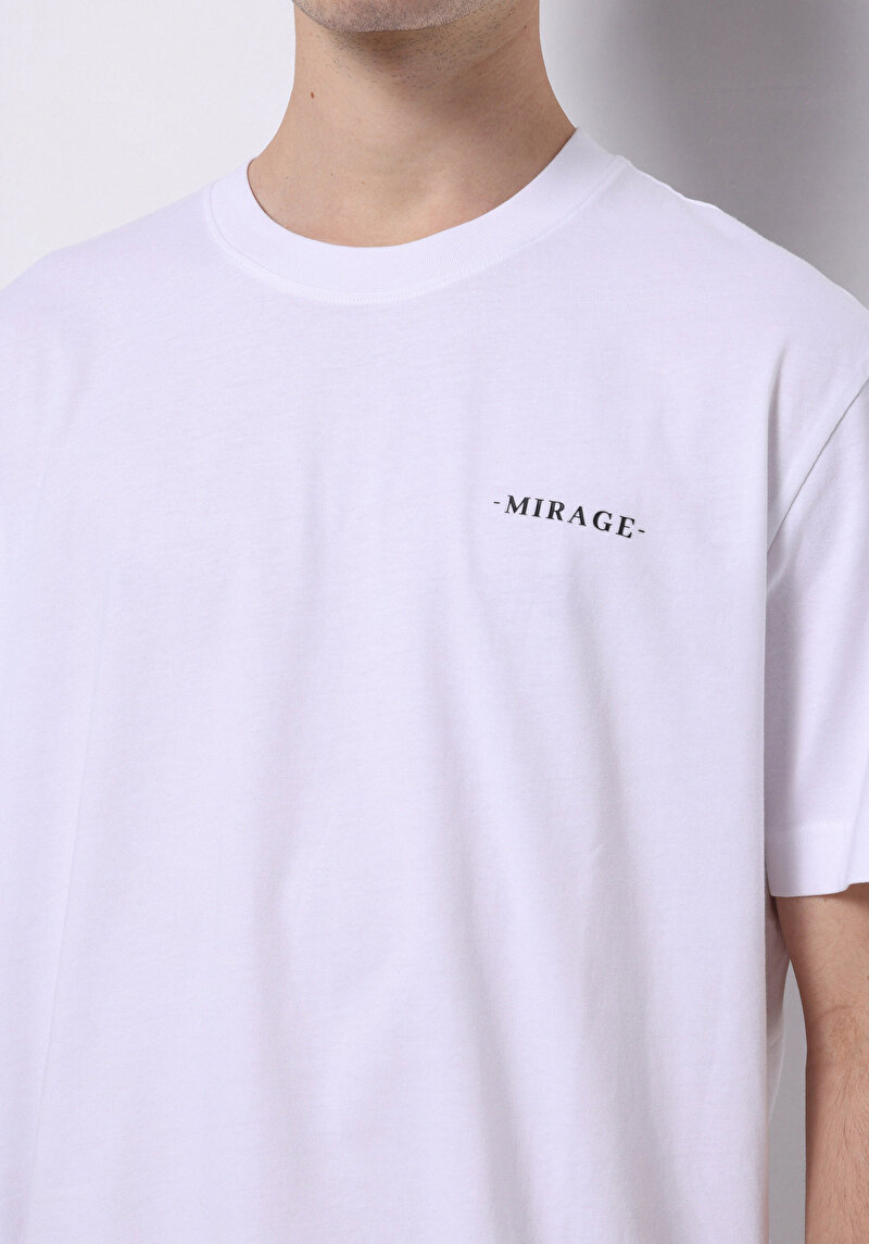 Imagine a Tricou Cu Maneca Scurta De Barbati Alb Comfort Fit  Cl1074134