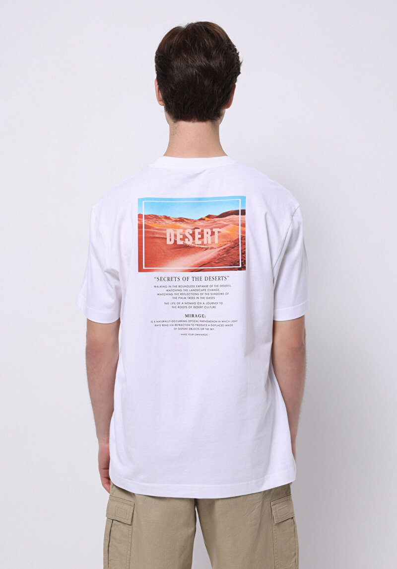 Imagine a Tricou Cu Maneca Scurta De Barbati Alb Comfort Fit  Cl1074134