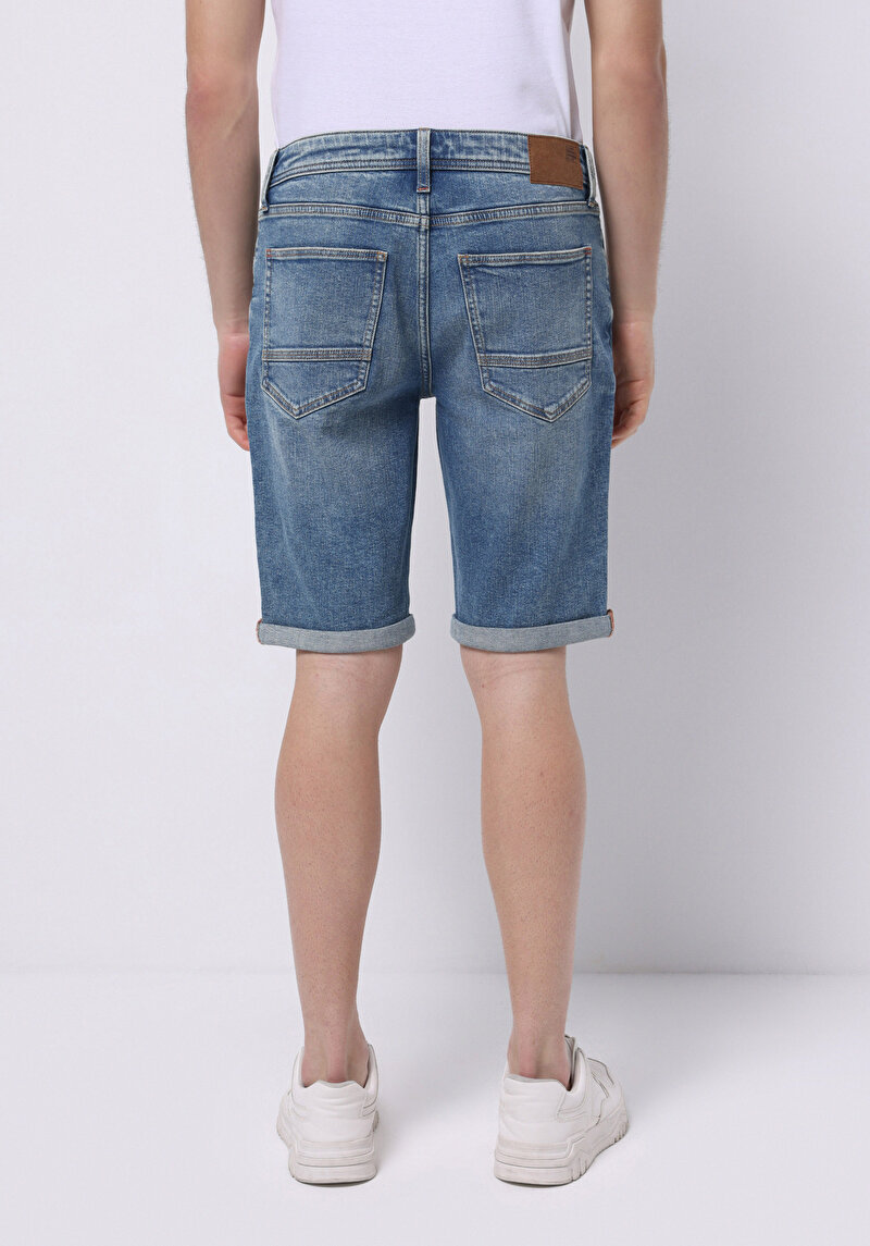 Afișați detalii pentru Short / Pantaloni Scurti De Barbati Denim Straight Fit  Cl1074439