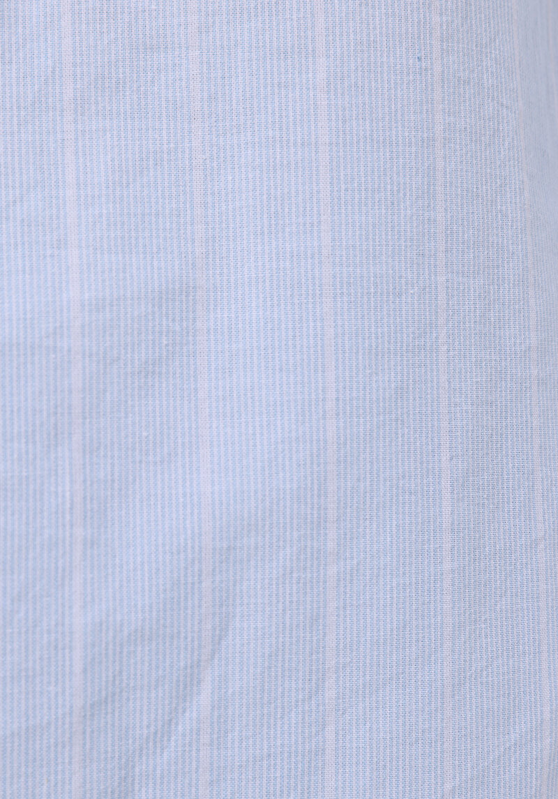 Afișați detalii pentru Cămașă Regular Fit Neck Striped Cămașă Albastră Roll-Up Pentru Femei