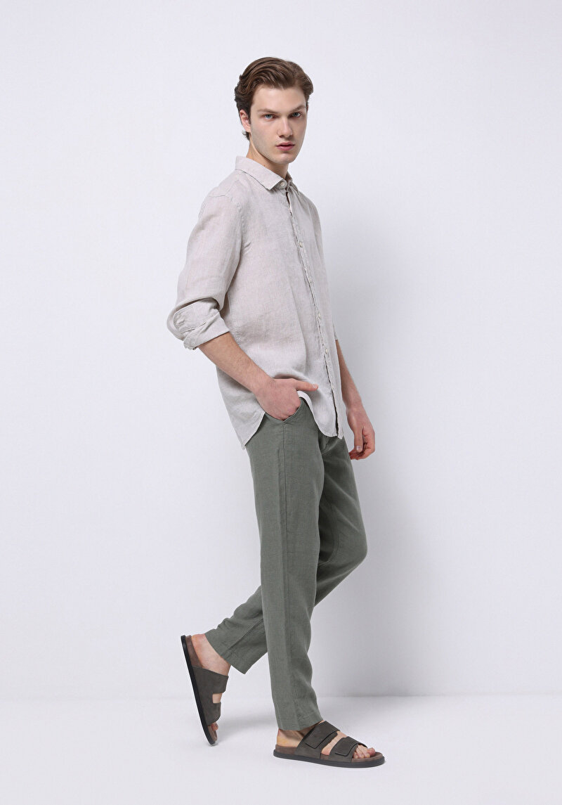 Afișați detalii pentru Pantaloni De Barbati Kaki Regular Fit  Cl1074563