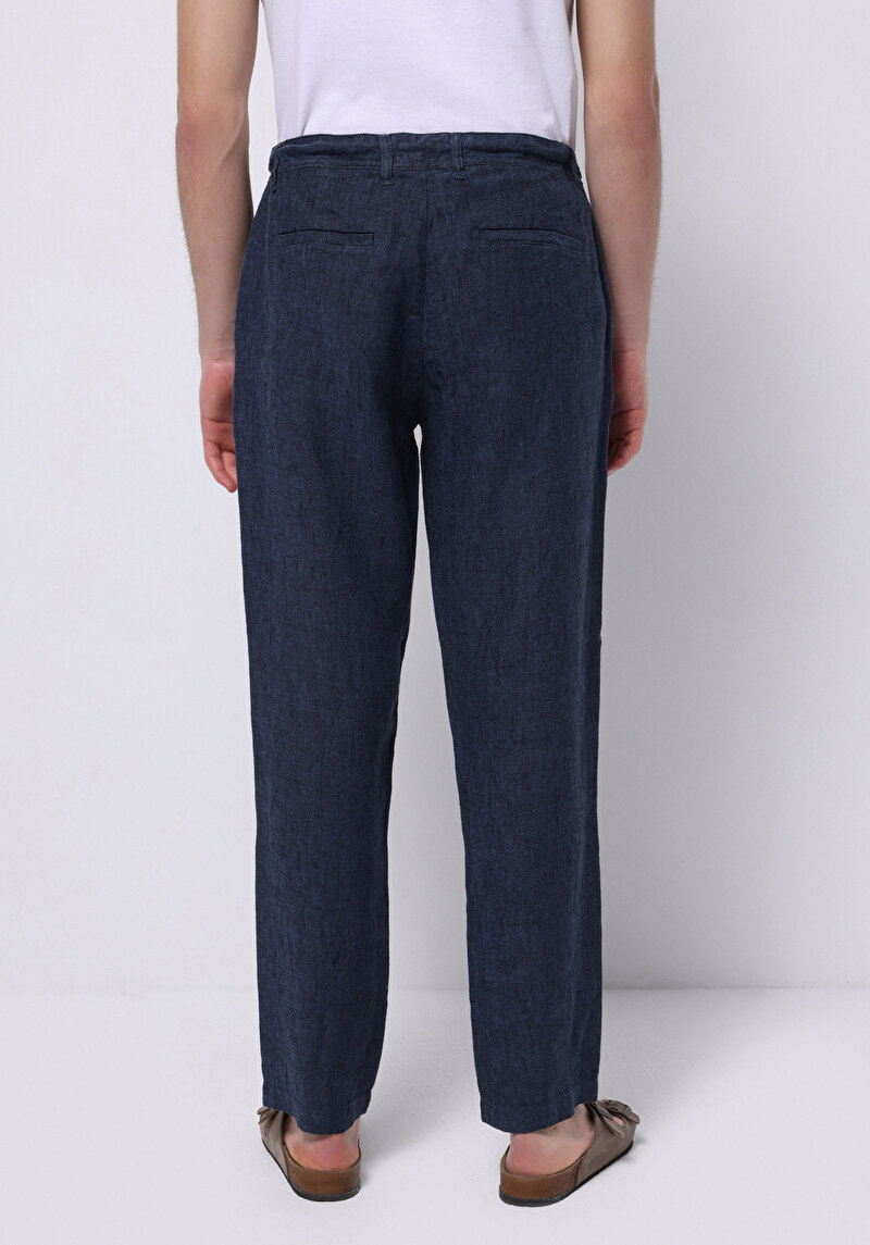 Afișați detalii pentru Pantaloni De Barbati Albastru Marin Regular Fit  Cl1074563