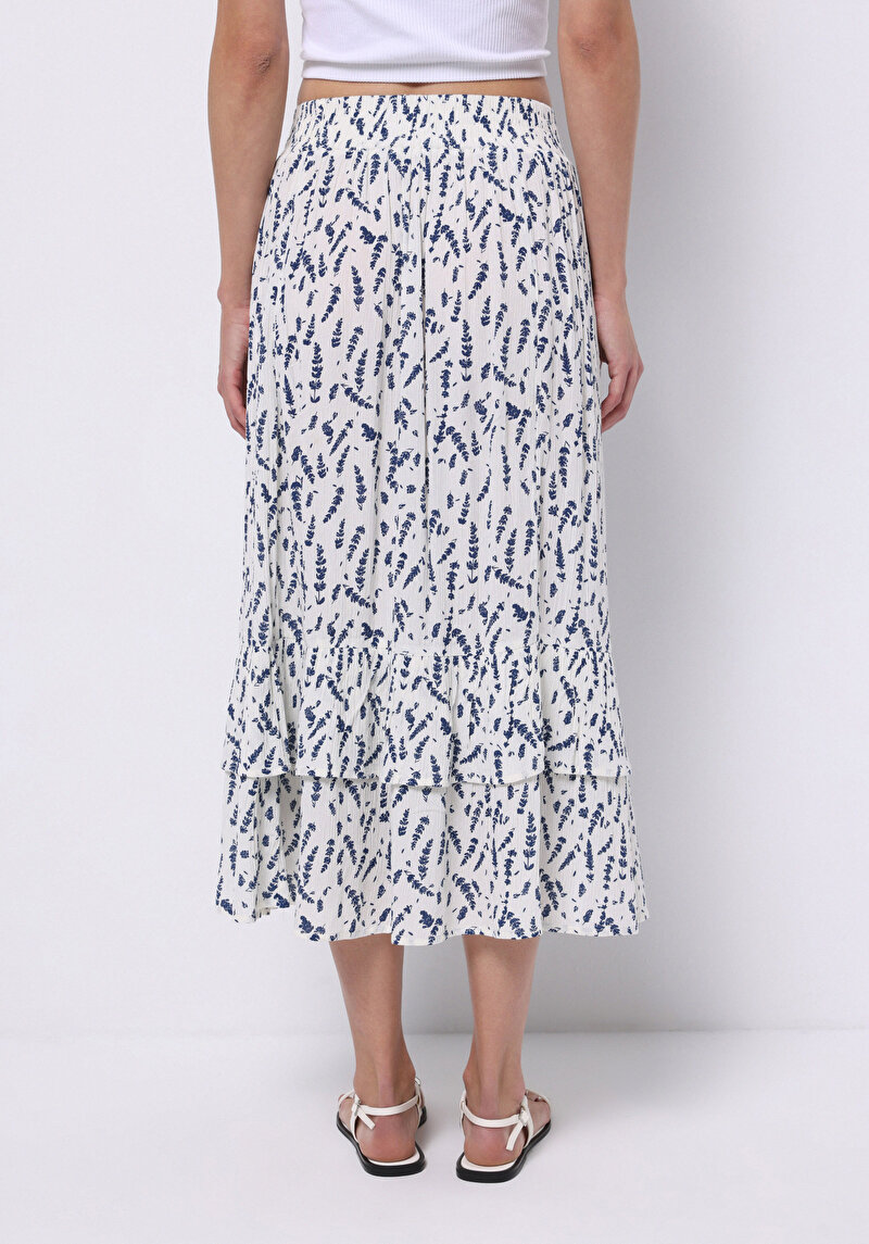 Imagine a Fustă Multicoloră İmprimată Maxi Lungime Pentru Femei