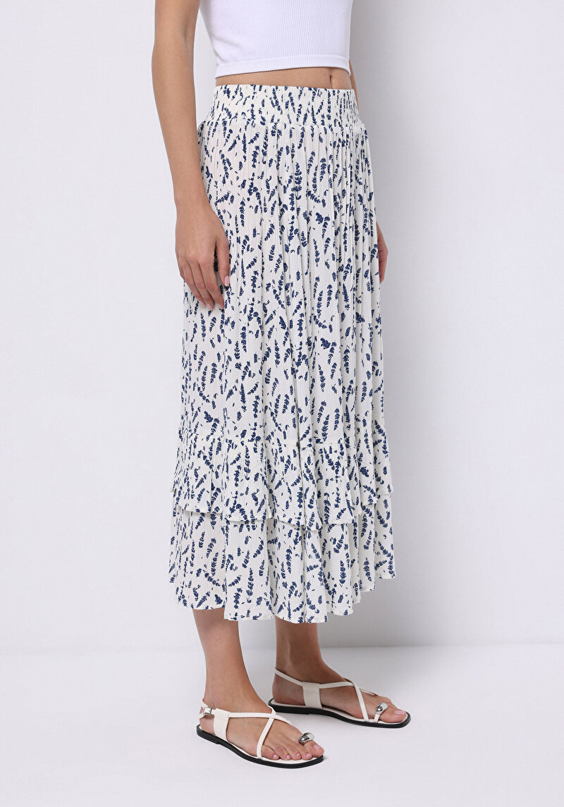 Imagine a Fustă Multicoloră İmprimată Maxi Lungime Pentru Femei