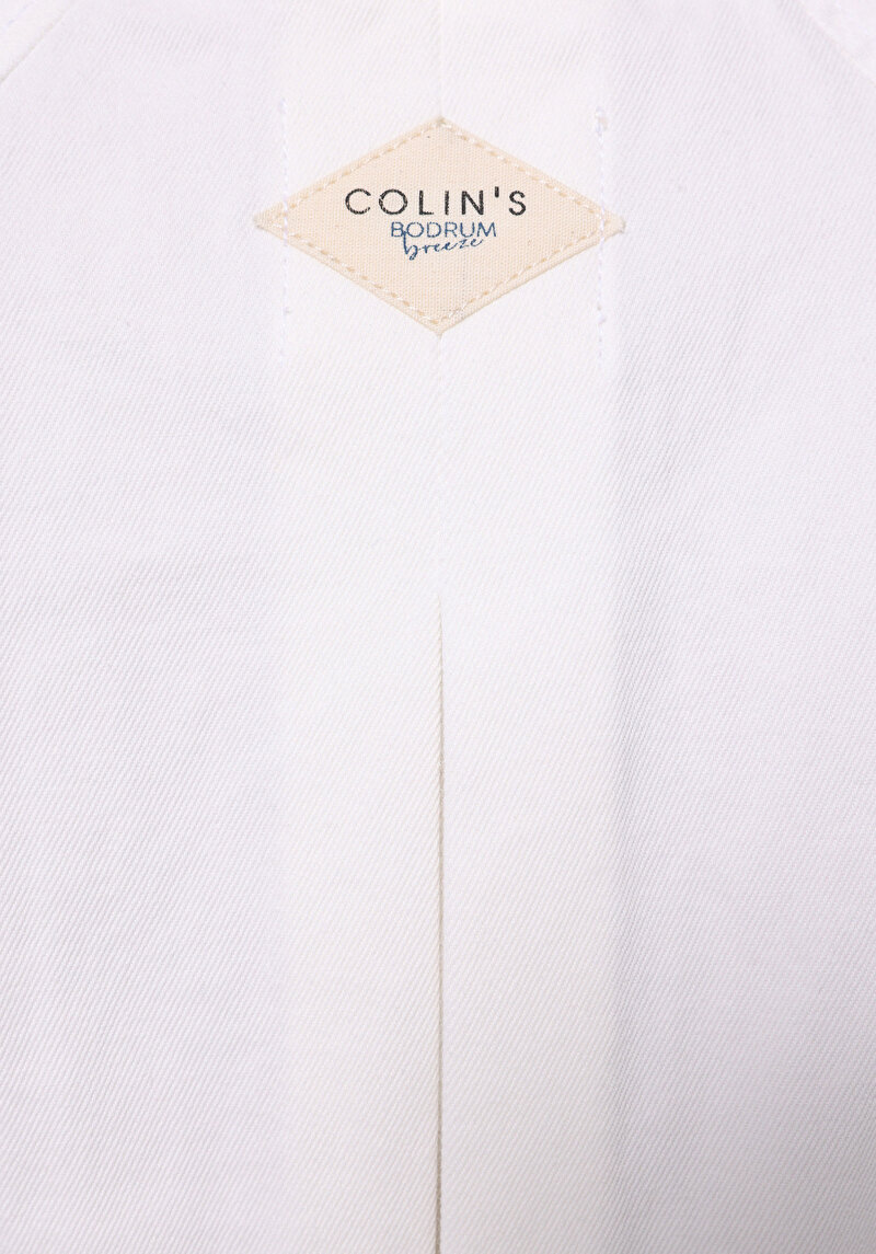 Afișați detalii pentru Oversize Fit Fără Nasturi Fără Căptușeală Jachetă Albă Pentru Femei