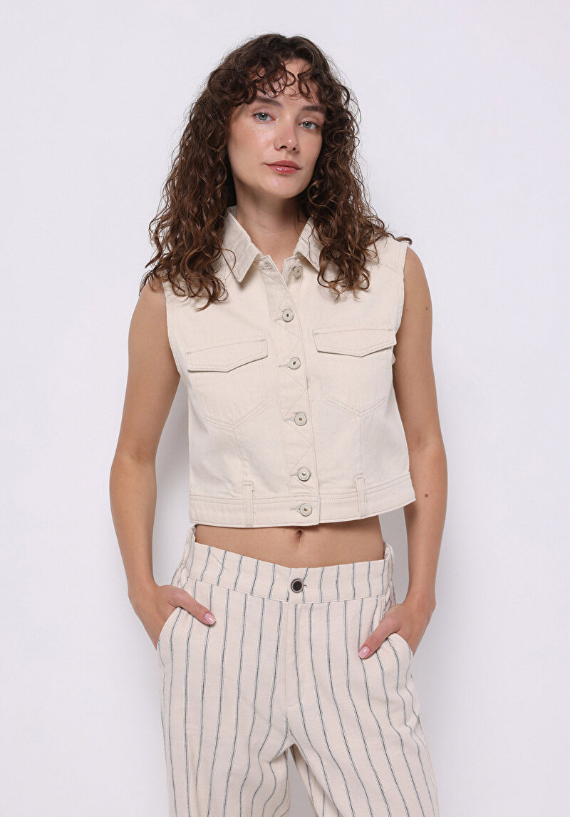 Imagine a Vestă Din Denim Pentru Femei Regular Fit