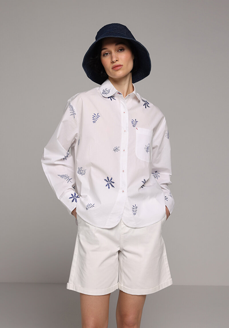 Imagine a Short / Pantaloni Scurti De Dama Alb Slim Fit  Cl1074658