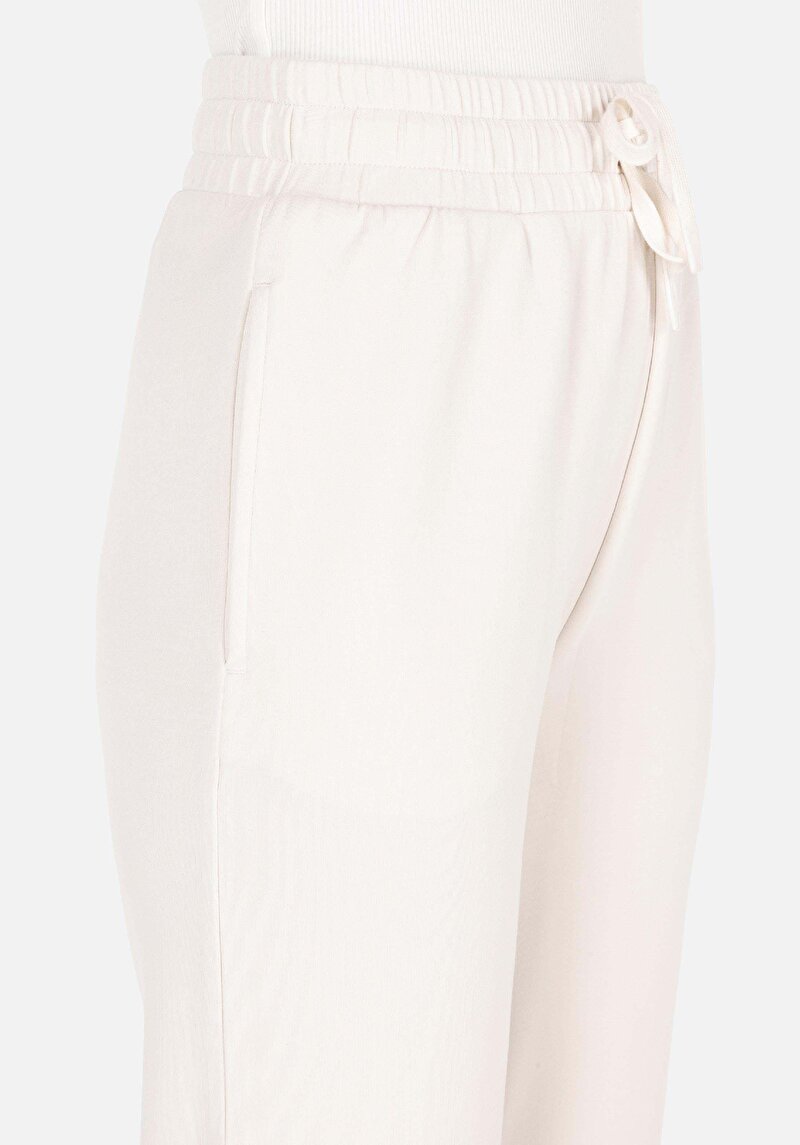 Afișați detalii pentru Regular Fit Mid Waist Pantaloni De Trening Pentru Femei Ecru