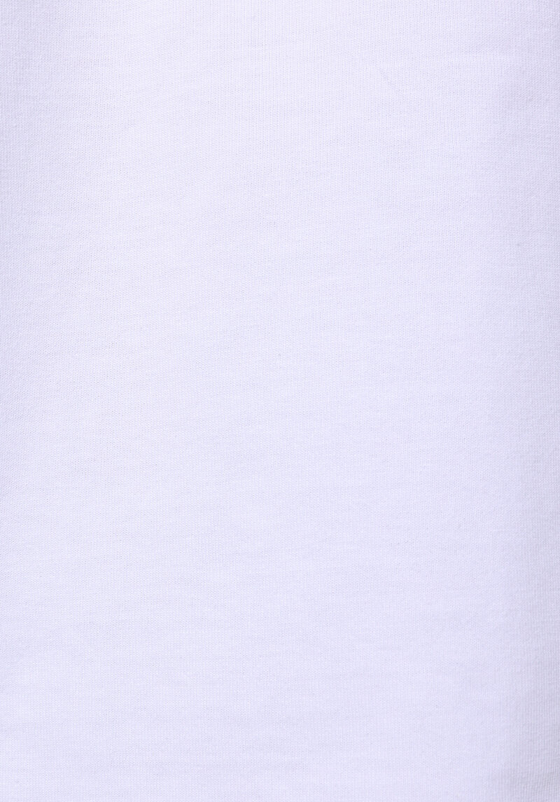 Imagine a Regular Fit Round Neck Brodat Tricou Alb Cu Mânecă Scurtă Pentru Femei