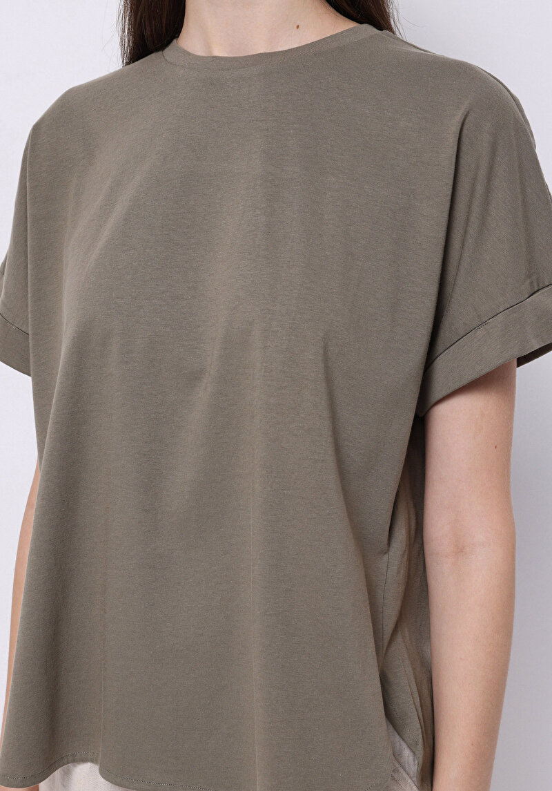 Imagine a Tricou Cu Maneca Scurta De Dama Kaki Regular Fit Cl1074583