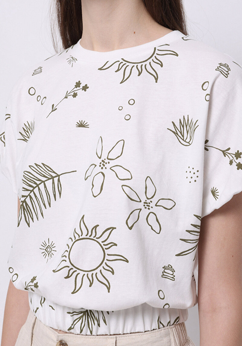 Imagine a Bluza Cu Maneca Scurta De Dama Alb Regular Fit Cl1074584