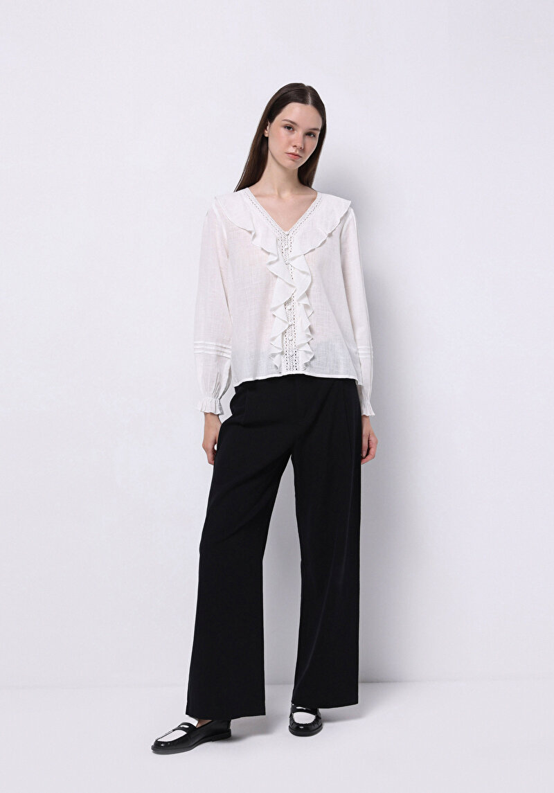 Afișați detalii pentru Cămașă Albă Pentru Femei Regular Fit