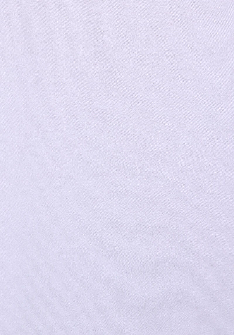 Imagine a Regular Fit Round Neck Brodat Tricou Alb Cu Mânecă Scurtă Pentru Femei