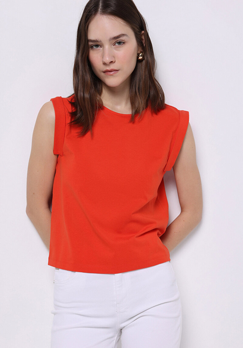 Imagine a Bluza Cu Maneca Scurta De Dama Coral Regular Fit Cl1074320