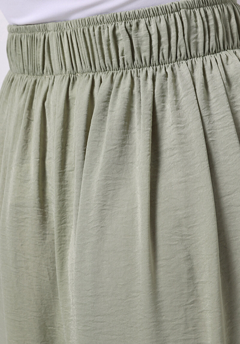 Afișați detalii pentru Regular Fit Talie Ascendentă Picior Larg Pantaloni Verzi Pentru Femei